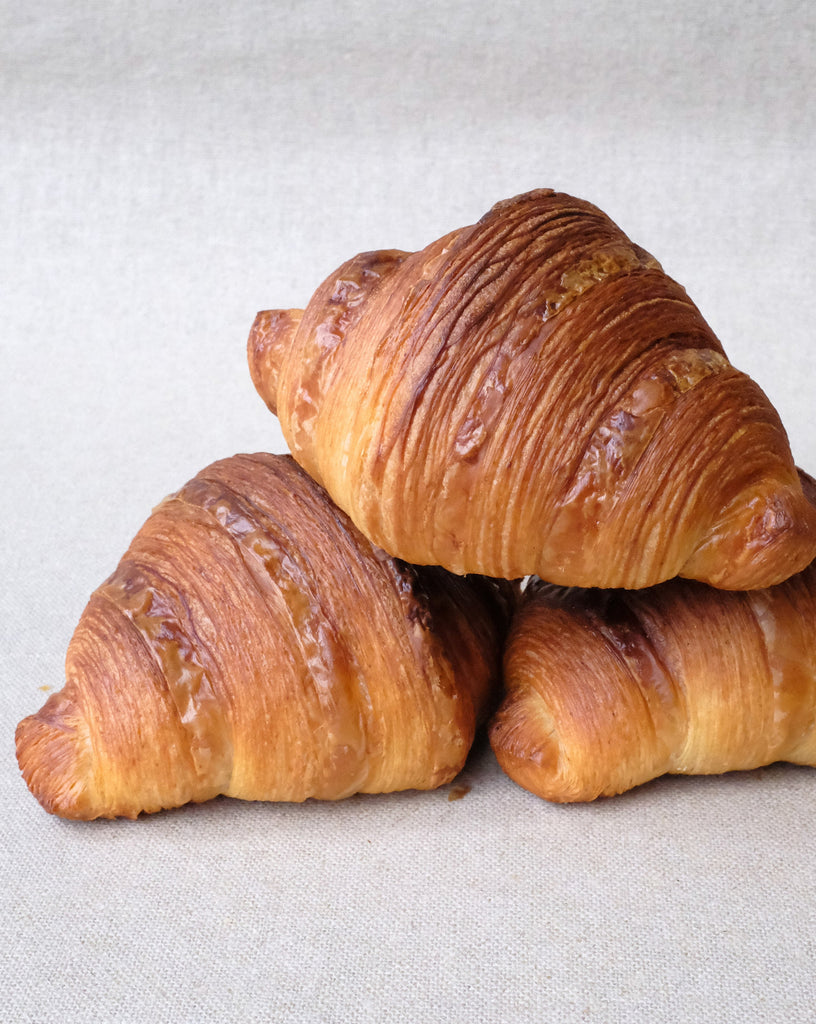 Traditional croissant made with organic ingredients